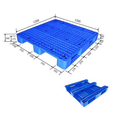 Niebieska paleta z tworzywa sztucznego OEM 1100x1100 palet wykonana z tworzywa sztucznego pochodzącego z recyklingu