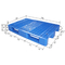 Ciemnoniebieskie palety z tworzywa sztucznego HDPE, odwracalne 1200 x 800, powierzchnia siatki
