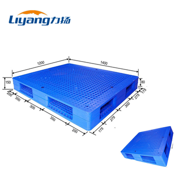 Niebieskie palety plastikowe z recyklingu 1200 * 1400 mm Palety plastikowe formowane Roto