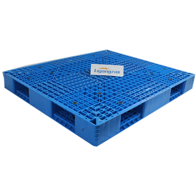 Niebieska 4-stronna paleta wejściowa HDPE Lekkie plastikowe palety jednostronne