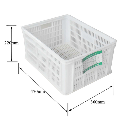 Białe plastikowe skrzynie transportowe do układania w stosy Plastikowe składane pudełka do przechowywania