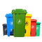 Zielony plastikowy kosz na śmieci HDPE 100L 120L Zewnętrzny plastikowy kosz na śmieci