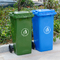 Zielony plastikowy kosz na śmieci HDPE 100L 120L Zewnętrzny plastikowy kosz na śmieci