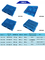 Palety czterodrogowe Palety plastikowe HDPE do stelaży 1200 mm × 1000 mm × 150 mm