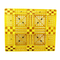Lekkie plastikowe palety HDPE PP formowane wtryskowo 1500x1500mm żółte