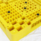 Lekkie plastikowe palety HDPE PP formowane wtryskowo 1500x1500mm żółte
