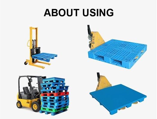 Wytrzymała dwustronna euro duża plastikowa paleta HDPE do układania w stosy dwustronna