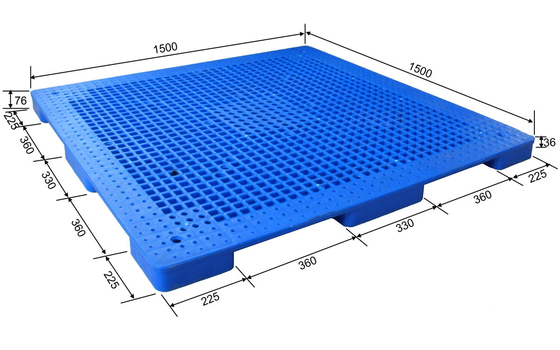 1500 * 1500 Euro 9 Feed Plastikowa paleta HDPE Dostosuj rozmiar Cienki do koziej podłogi